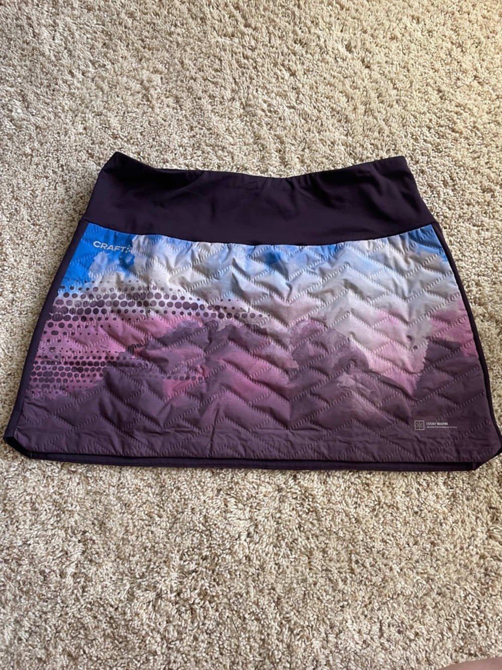 Craft Quilted Gradient Active Skirt in Purple and Blue